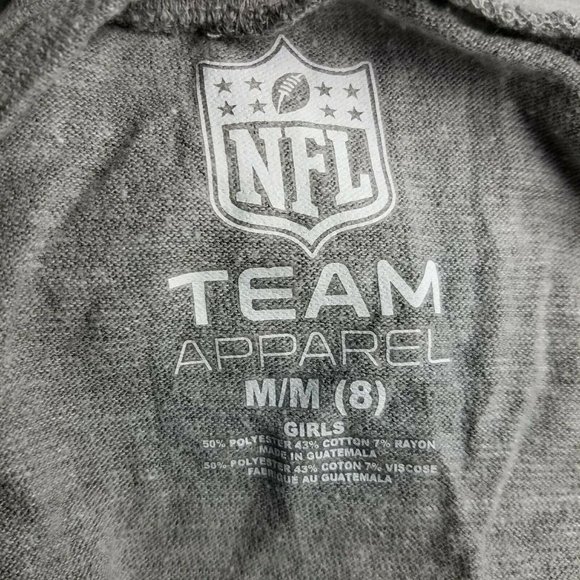 NFL Girls T Shirt Gray Size M (8) - Picture 4 of 6